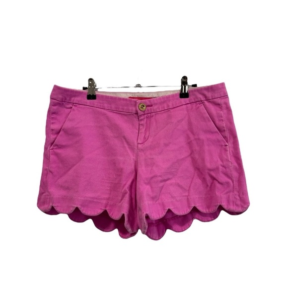 Lilly Pulitzer Pink Scalloped Shorts size 10 - Picture 1 of 7